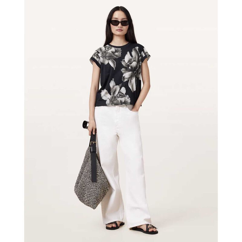 AllSaints Anna Floral Print Short Sleeve T-Shirt image number 3